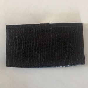 Brown croc clutch